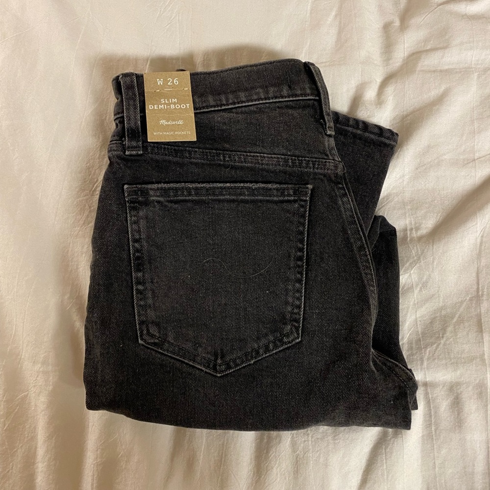 New with tags Madewell slim Demi-boot black jeans
